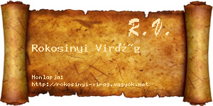 Rokosinyi Virág névjegykártya